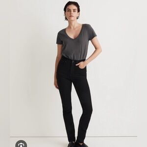 Madewell stonepipe jeans in black size 26